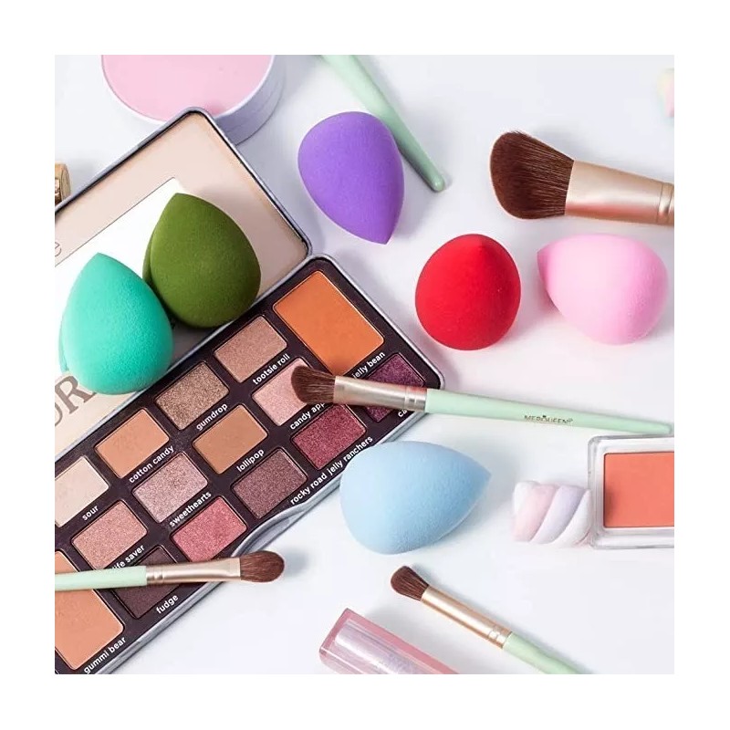 Juego De Esponjas Para Maquillaje Multicolor Cosmético Mujer