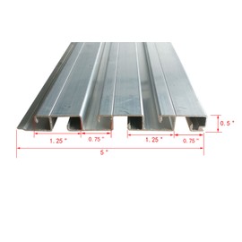 FixtureDisplays Double Sided Slatwall Aluminum Slatwall Panel Merchandising Slatwall Metal Board