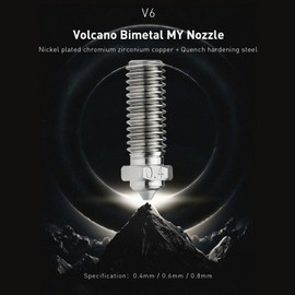 Upgrade Bimetal My Nozzle 0.8 High-wear Resistance Compatible with Volcano Heater Block hotend Genius Pro Sidewinder X1 X2 FLSUN SR, Vyper/Kobra Max/Plus/Kobra 2 3D Printer (0.8mm)