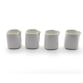Delta Airlines White Ceramic Creame Cup, ALESSI FOR DELTA, 044207713, Pack of 4