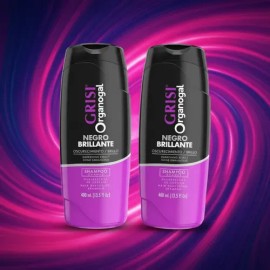 2 Shampoo Grisi Organogal Brillante De Cabello 400 Ml                                                                                                 