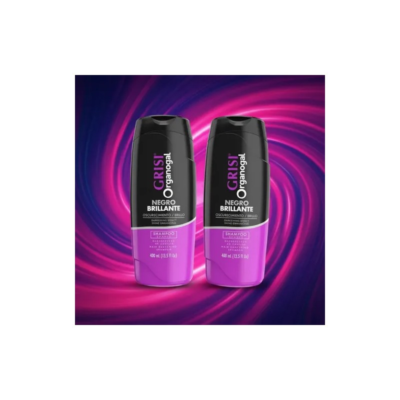 2 Shampoo Grisi Organogal Brillante De Cabello 400 Ml