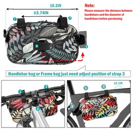 Axiniu Bike Handlebar Bag, Multi-functional Waterproof Resistant Mountain Bike Crossbar Front Bag Road Bike Bag Waist Shoulder Bag Bicycle Scooter Bag with 2 Shoulder Straps Bike Accessories (Green)