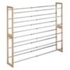 Whitmor 3 Tier Expandable Shoe Rack -Stackable - Natural Wood