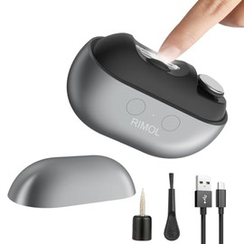 Electric Nail Clipper with Polishing, RIMOL 3-in-1 Automatic Nail Trimmer with LED Light & Nail Scraps Storage, Painless Grooming for Adults, Women, M