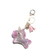 Riggulal Key Chain Unicorn Bag Charm Key Ring Glitter, Pink