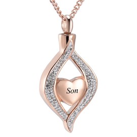 You are My Eye Cremation Urn Necklace Ashes Keepsake Pendant Memorial Jewelry+Fill Kit (Son-R), Steel