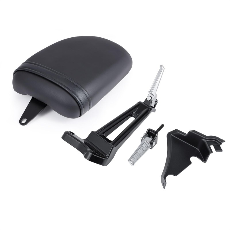 Kiawnia Motorcycle Passenger Seat Kit, Rear Seat and Foot Pegs,