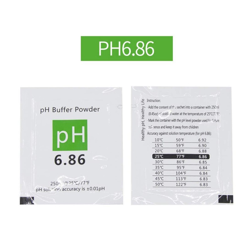 Nynelly 15 Pcs PH Calibration Buffer Solution Powder Set，for Precise