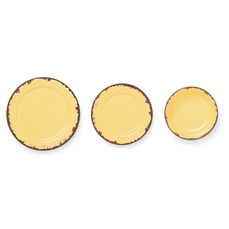 Fox Run Melamine Dinnerware Set, Multicolor, 12 Piece