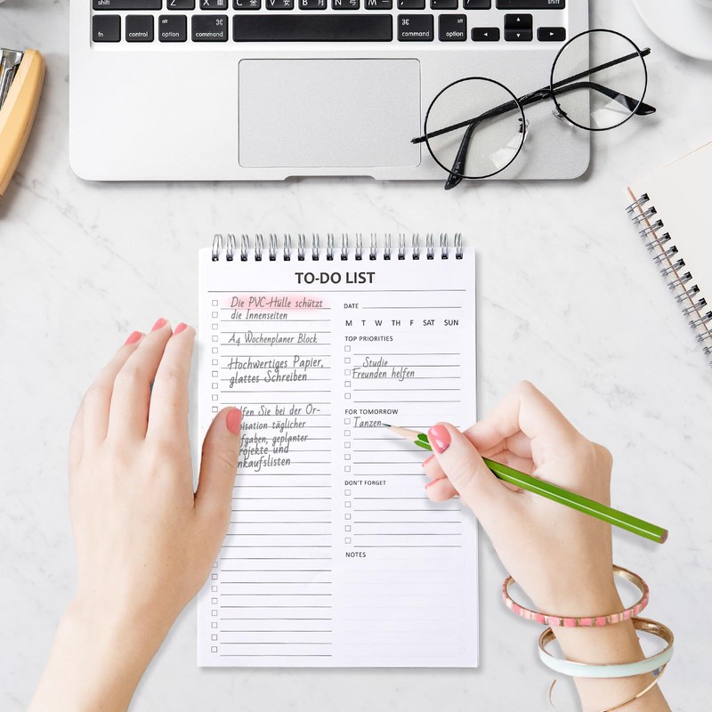 Koogel To Do List Notepad, 16.5 x 25cm Planner Notebook