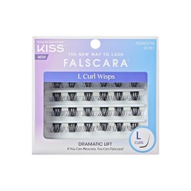 Falscara Multipack, False Eyelashes, Lash Clusters, 'L Curl', 12mm-14mm-16mm, Includes 24 Assorted Lengths Wisp, Contact Lens Friendly, Easy to Apply, Reusable Lash Clusters