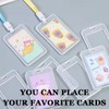MEXRUMI Pack of 2 Double-Sided Transparent Work Card Case for