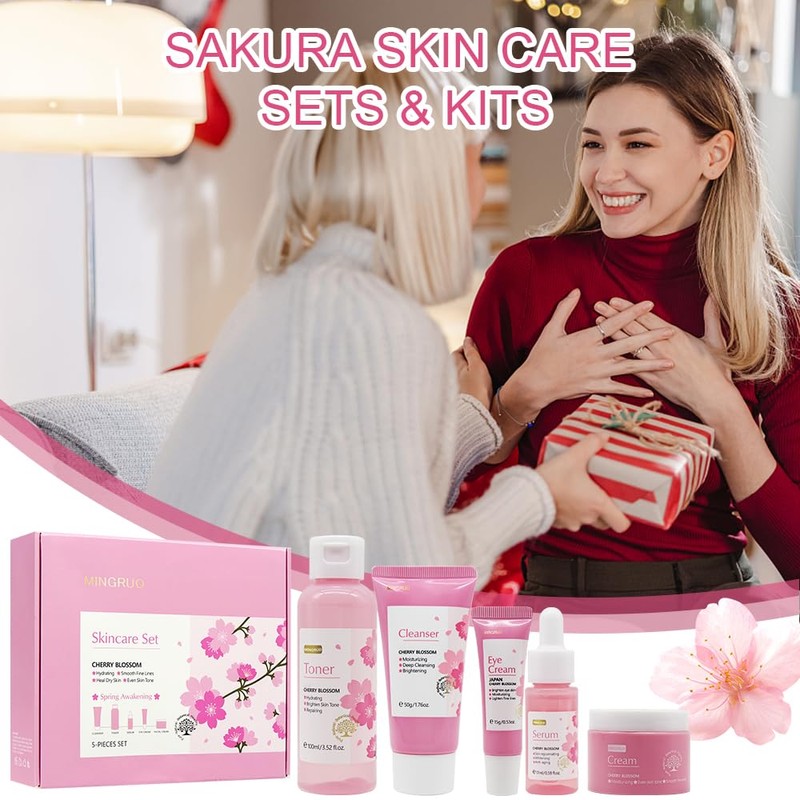 MINGRUO Sakura 5-Piece Gift Set Skin Care Set for Women,
