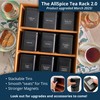 AllSpice Tea Organizer Rack with 9 Tins & 160 Magnetic