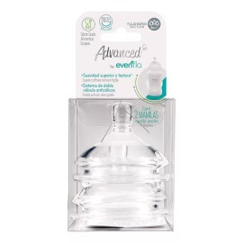 Evenflo Mamila Evenflo Advanced Tetina Cuello Ancho Flujo Rapido 2pz