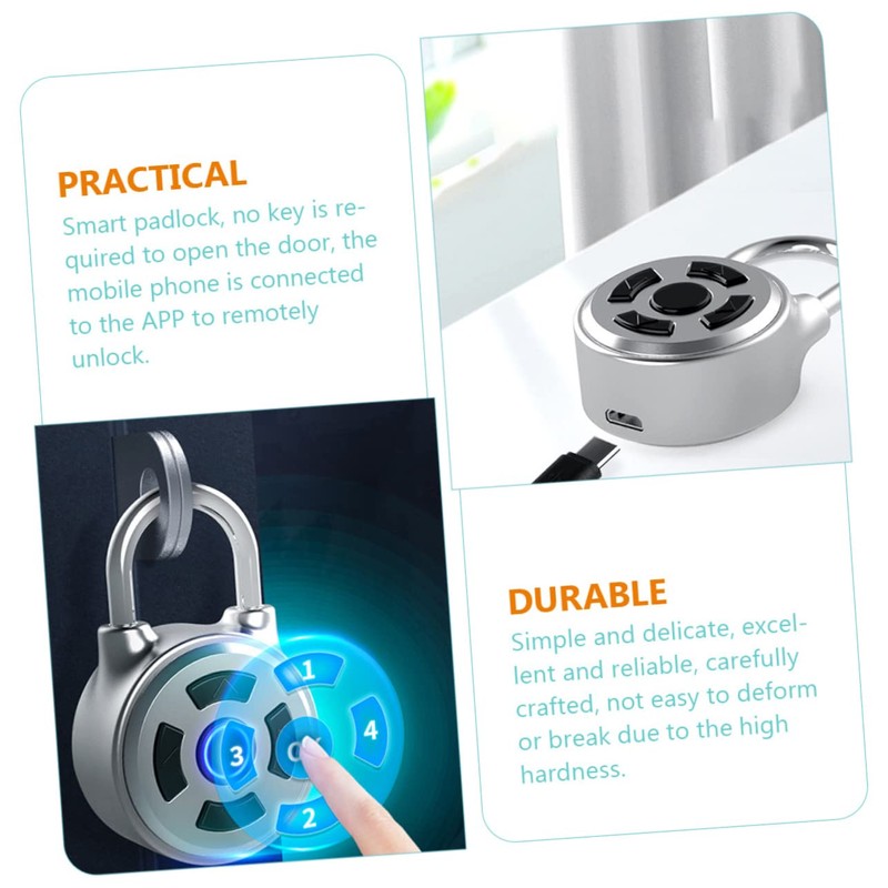 Operitacx Smart Padlock for Lockers, Enabled Wireless Gym Lock with
