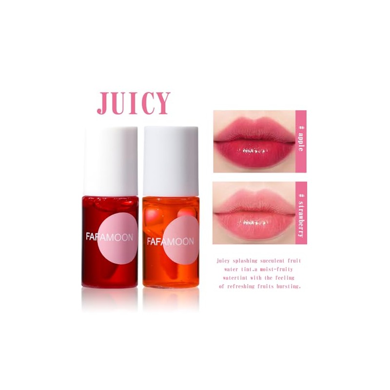 4 piezas de tinte de labios, brillo de labios de