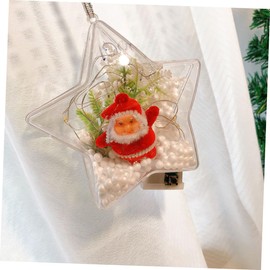 Abaodam 10 Pcs Clear Christmas Tree Ornament Balls Star Shaped Plastic Multipurpose Hanging Ball Decoration Party Decoration