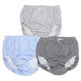 Garrow Panties, All Patterns, 3-Piece Set, 100% Cotton, Girls, stripes