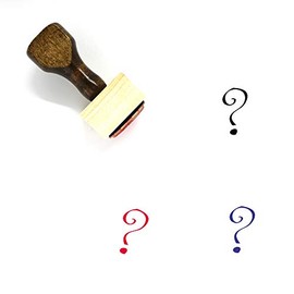 Question Mark Wooden Rubber Stamp No. 23 (3" x 3")