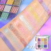 JUR MORNIER Multichrome Eyeshadow Palette,9 Color Change Glitter Chameleon Ey...