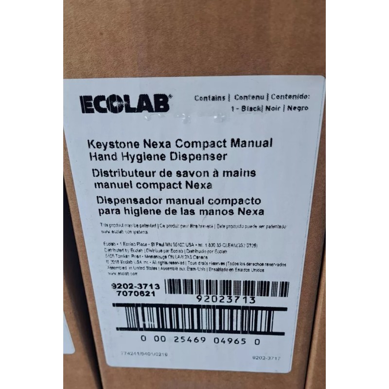 Ecolab Comercial Ecolab Keystone Nexa Compact Manual Hand Hygiene Dispenser