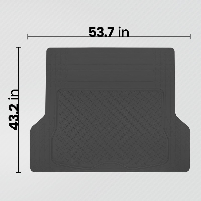 BDK Heavy Duty Rubber Cargo Mat Liner - All-Weather Trunk