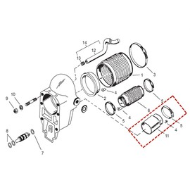 GHmarine 78458A1 Exhaust Tube Bellows for Mercruiser Alpha and Bravo Stern Drive Sierra 18-2760
