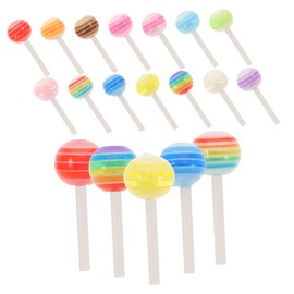 FRCOLOR 50pcs Lollipop Nail Art Charms Cute Candy Color Nail Decor for Design for Parties and Special Occasions Unique Ornaments
