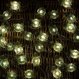 Uonlytech 40 LEDs Turtle Fairy Lights, Decorative USB Light, Nordic Style Party Light for Birthday, Festival Decor