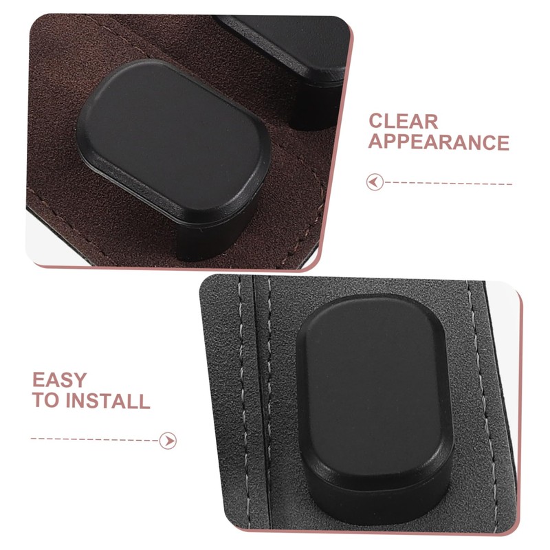 BUGUUYO 2pcs Double Headrest Hooks Suede Car Backseat Storage Organizer