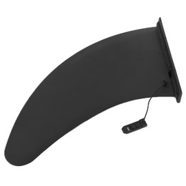Surfboard Fin, 11in Surf SUP Fin PVC Fixed Socket Type Black Center Stabilizer Attachment Paddle for Longboard Surfboard Paddleboard Fin