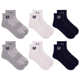 Chaps Men Ankle Crews socks, 6 pairs, Assorted Colours, Fit Shoe Size 6-12