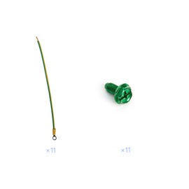 grounding Pigtails with Ground Screws - 12AWG, 8-inTwisted Pair, 5mm Crimped Terminals with Screws - Ideal for Photovoltaic Panel, Cable Tray, Junction Box, Equipment Grounding, and More (11)