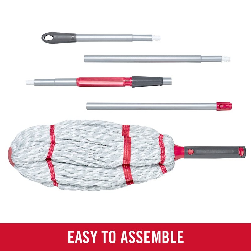Rubbermaid Commercial Products Self-Wringing Ratchet Twist Mop with Blended Yarn