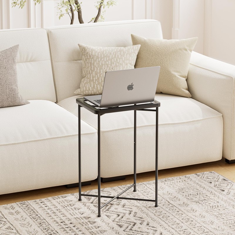Garden 4 you Small Side Table, Glass End Table Set