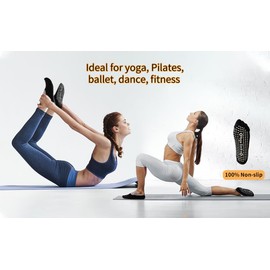WIMSSERT 3 Pair Yoga Socks - Non Slip Barre Socks for Women/Men - Ideal for Pilates, Ballet, Home & Casual Wear - Size Women 9-11