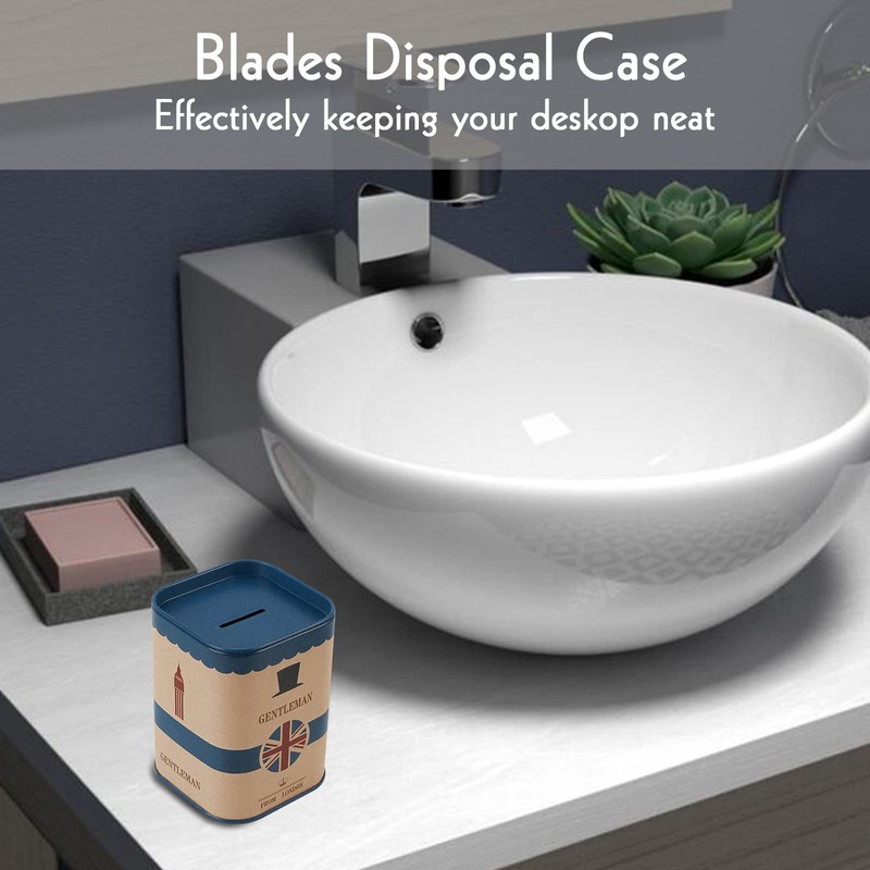 4 Pack Detachable Razor Blade Disposal Container for Used Safety