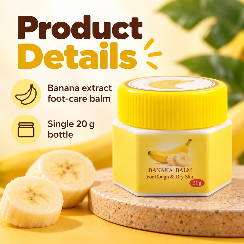 Banana Extract Foot Cream for Dry, Rough Heels – Moisturizing