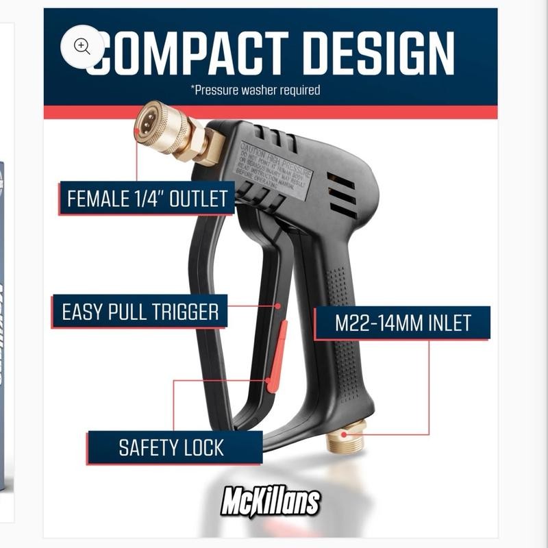 McKillans Stubby Gun with Preinstalled Fittings for Foam Cannon -