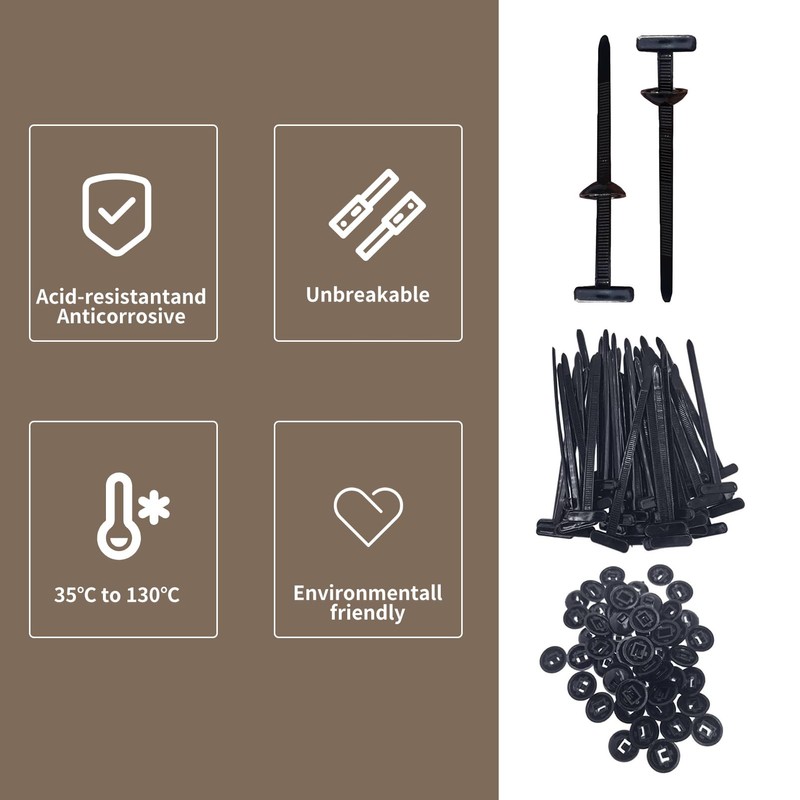 NEW Nylon Universal Cable Ties, Heavy Duty Self-Locking Zip Ties,