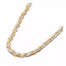 Link Women’s Multi Layered Multicolor Triple Chain Link Fashion Snake Necklace