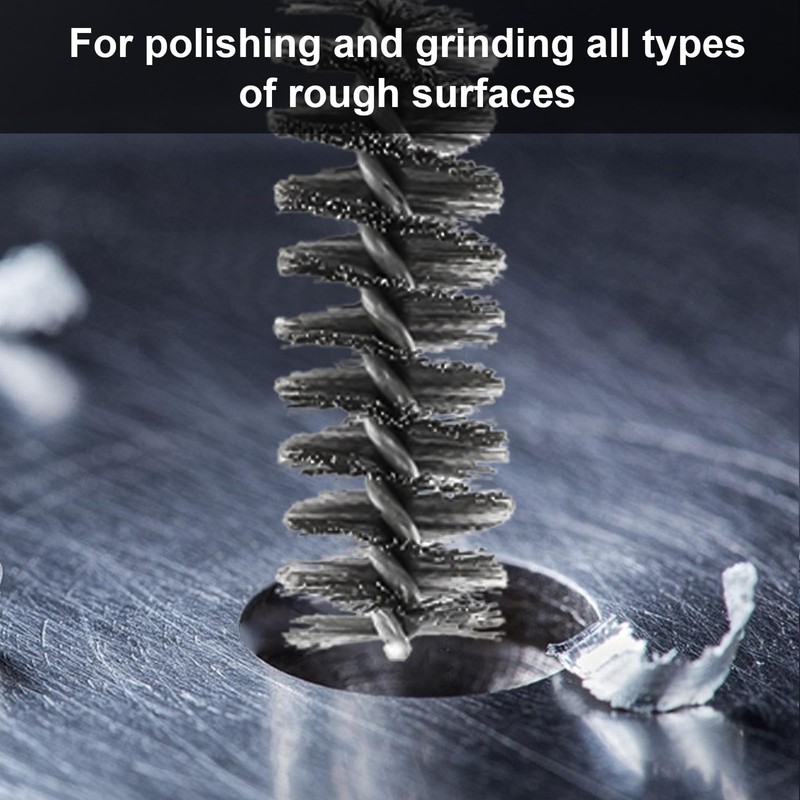 Pack of 14 Wire Brush Drill with Hexagonal Bar Stainless