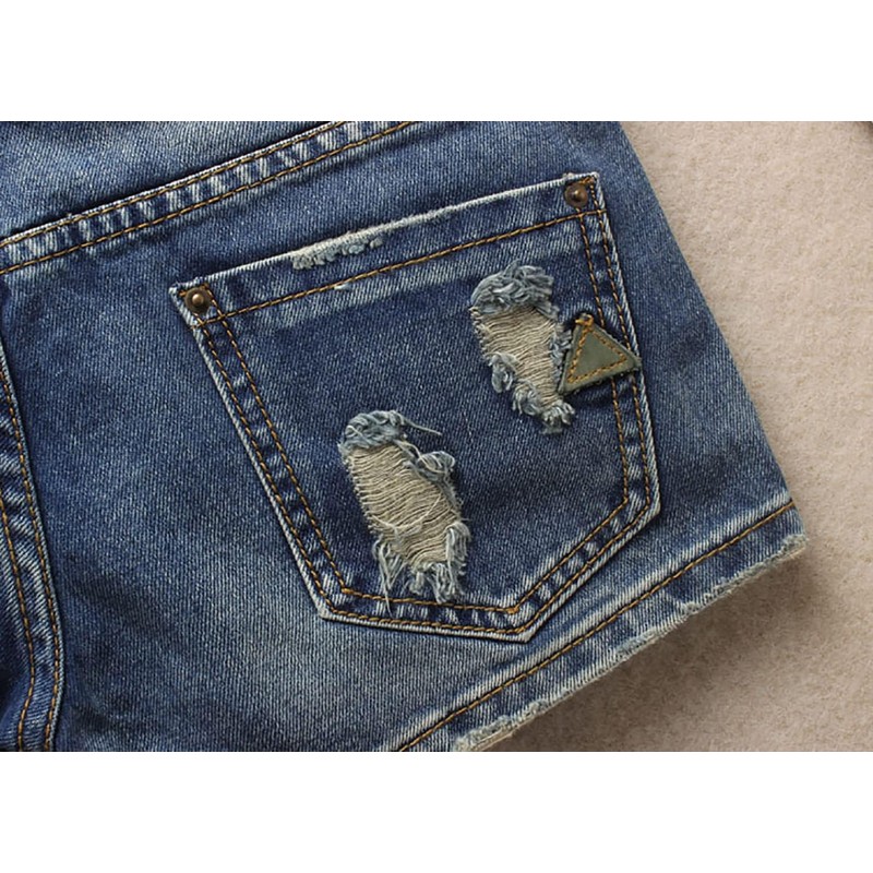 Fensajomon Women's Low Rise Summer Ripped Distressed Frayed Denim Shorts