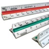 OCM 1 Triangular Architect Scale Ruler (Professional Grade Solid Aluminum)