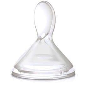 Nuby 67611-100 Accesorio Cuchara de Silicón para Biberones Natural Touch, Blanco