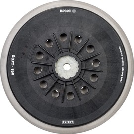 Bosch Professional 1x Expert Multihole Backing Pad for Bosch (Version soft, Ø 150 mm, Accessories Random Orbital Sander)