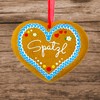 Set of 4 Decorative Hearts "Sparrow" Gingerbread Heart Design (9