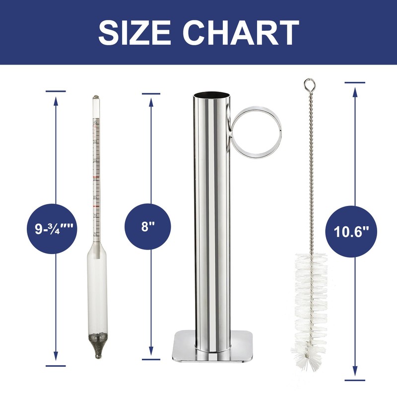 Maple Syrup Hydrometer Test Cup Kit, Maple Syrup Density Kit,